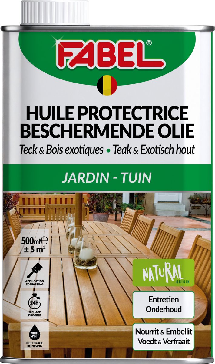 Fabel - Beschermende olie voor teak & exotisch hout - 500ml