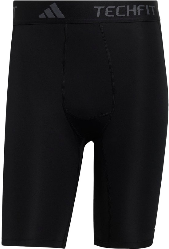 Adidas Performance Techfit Compression Training Korte Legging - Heren - Zwart van Merkloos — afbeelding 2