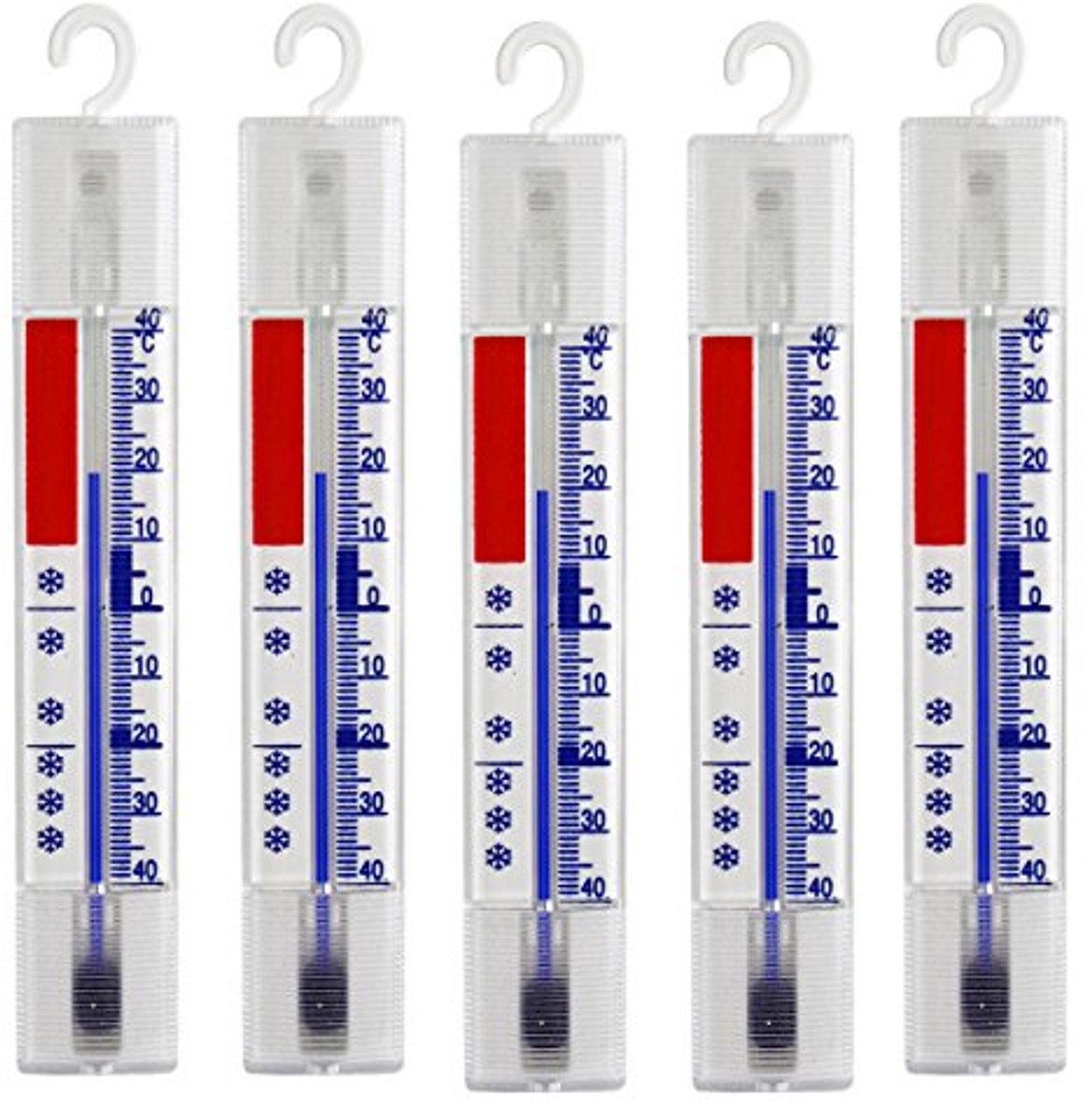 Analoge Koelthermometer voor Koelkast en Vriezer - Set van 5 Stuks