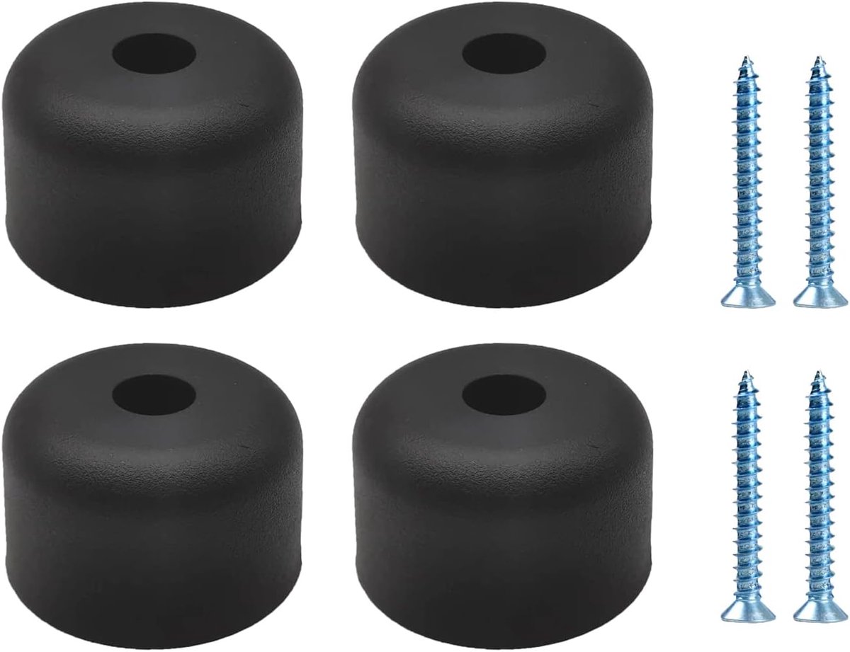 TuseRxln Meubelpoten - Bankvoeten - Rond 50 mm Ø 30 mm Hoog - 4 Stuks - Zwart voor Sofa Kasten en Tafels
