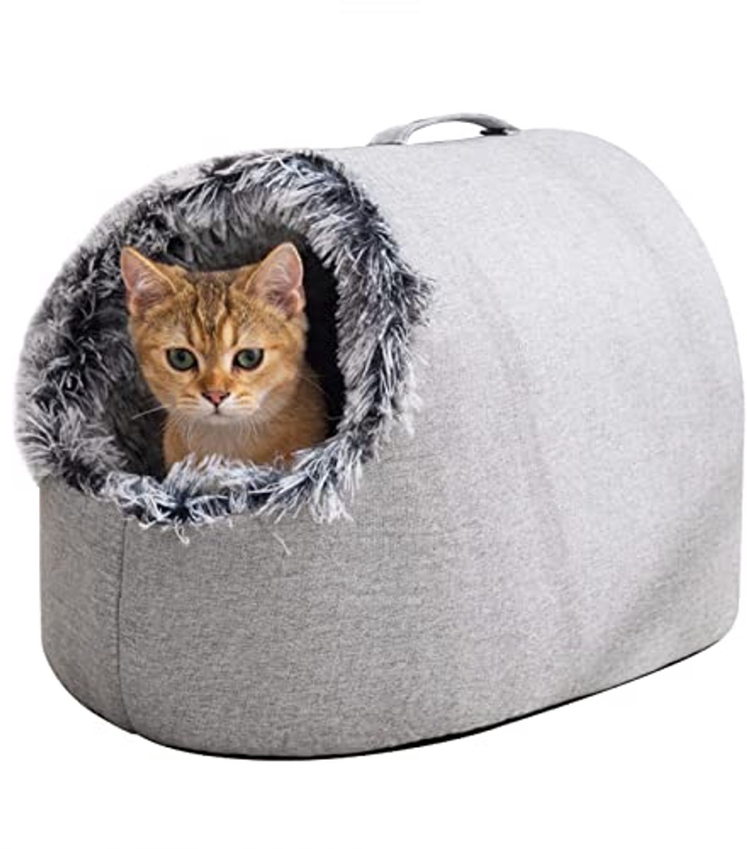 Draagbaar Pluche Huisdierbed voor Katten en Honden - Zacht en Comfortabel