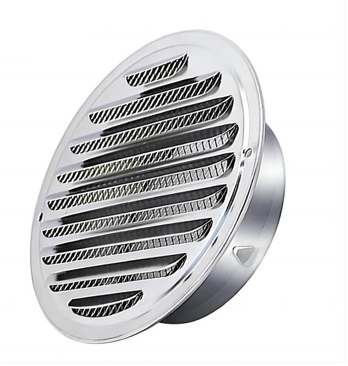 Ronde uitlaatpijpventilatierooster van roestvrij staal 80 mm- luchtuitlaatafdekking- rond luchtuitlaatrooster- rookafzuigkap met muggennet