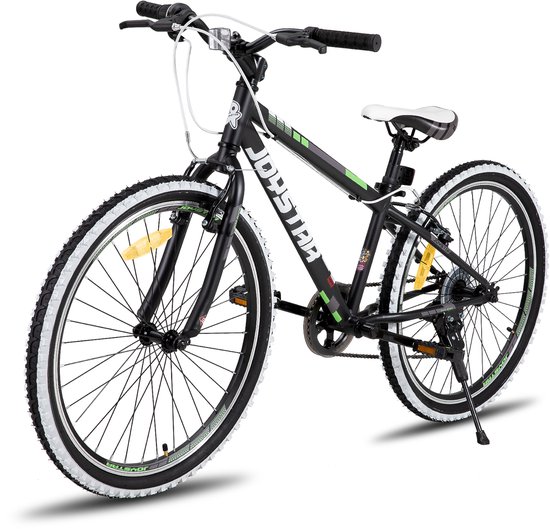 JOYSTAR Lubbock.S 24" Kinder Hardtail Mountainbike - 7 versnellingen - V-brake - Witte noppenbanden - Zwart van JOYSTAR — afbeelding 5