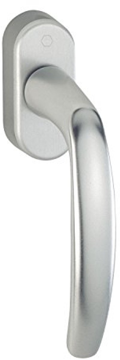 Venstergreep Secustik 90° met Beveiliging - Aluminium Zilver