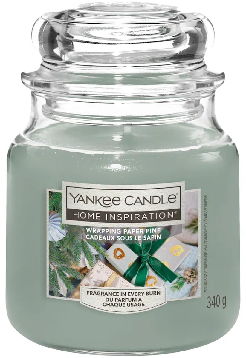 Yankee Candle Home Inspiration - Wrapping Paper Pine - 75 branduren Groen