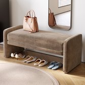 Poufs Guyii Furniture, Banc à chaussures de remplacement à l'entrée, Banc dans le hall, Chaise dans le salon, Banc de chambre marron foncé, Banc d'entrée moderne, Tabouret à langer confortable pour l'entrée, la chambre, le salon