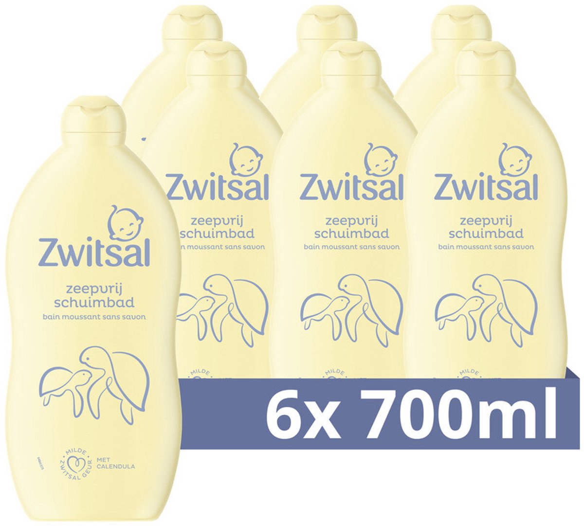 Image of 6x Zwitsal Bad – Schuimbad Zeepvrij 700 ml