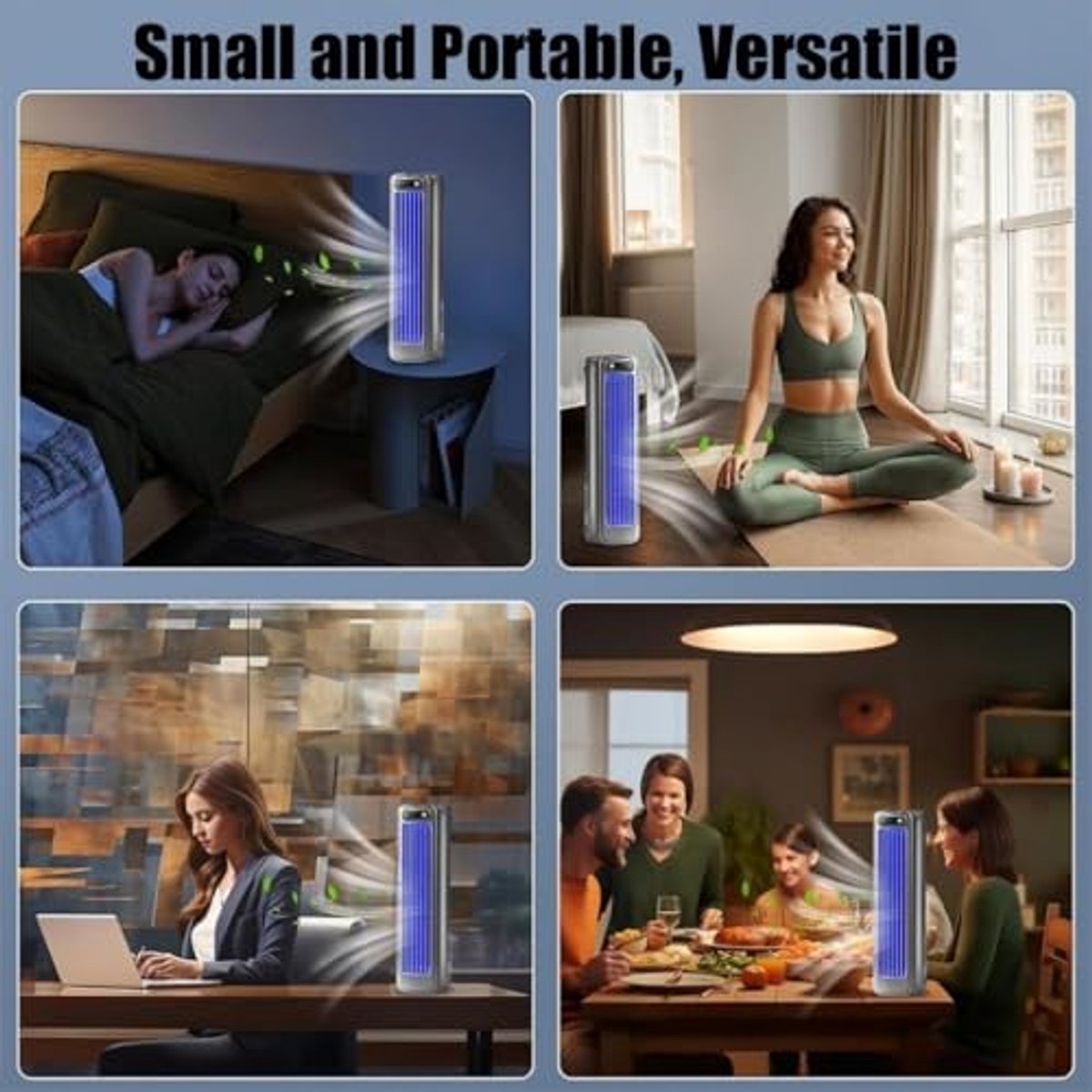 Draagbare Airconditioner met 3 Snelheden en LED Touchscreen voor Binnen en Buiten