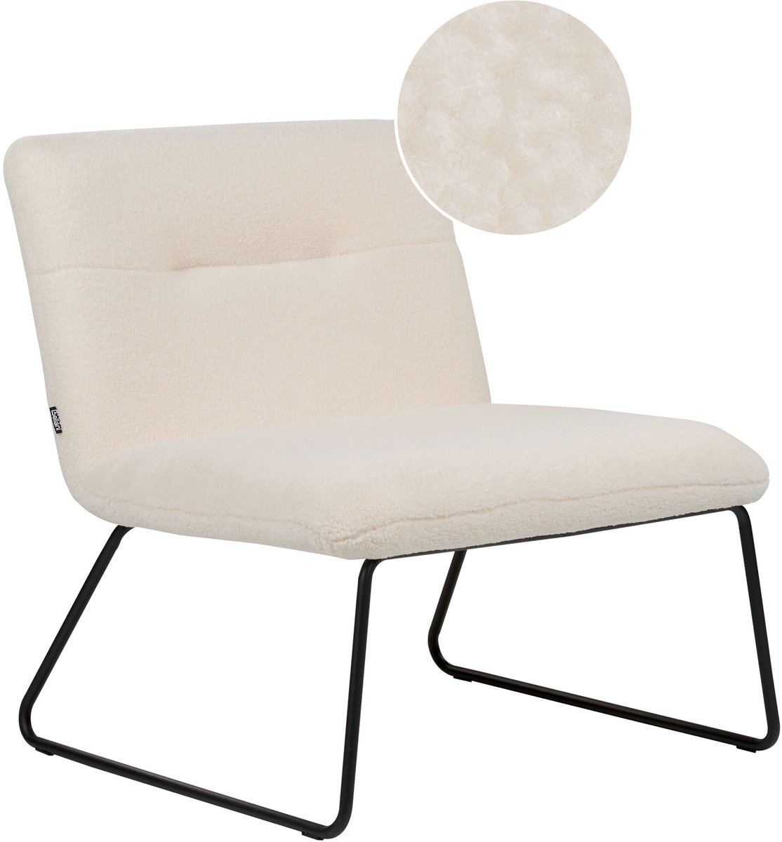 COTULLA - Fauteuil - Wit - Bouclé