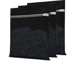 BOTC Waszakken - Wasnetten - Set van 3 - 30x40cm - Bescherm je Wasgoed en Wasmachine - Zwart