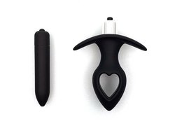 Happy Tears© Dark Romance – Duo Plug Cœur Vibrant et Bullet - Pour Homme et Femme - Séduction Pure et Plaisir Intense
