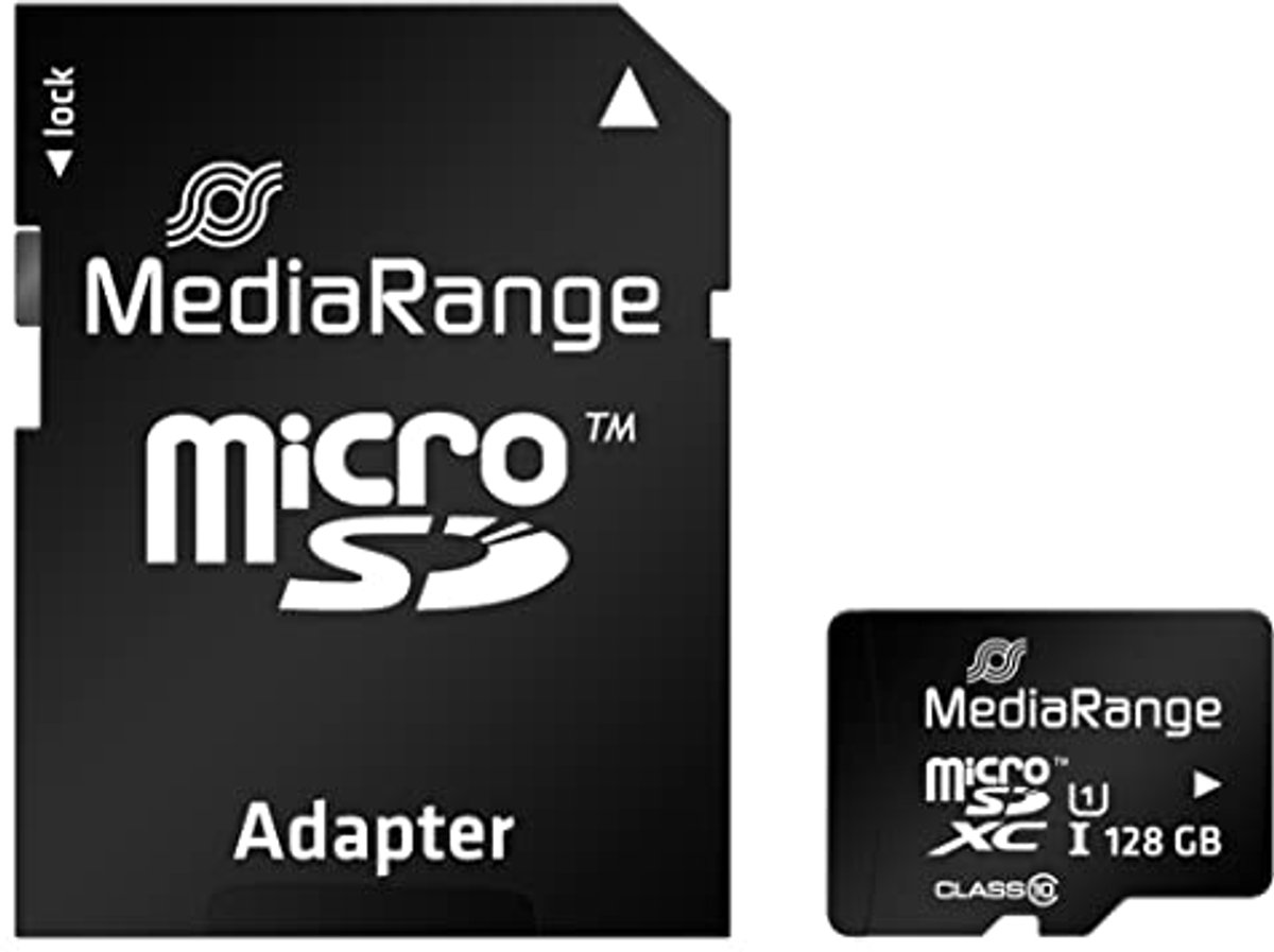 Micro SDXC 128GB UHS-1 Class 10 Geheugenkaart met Adapter