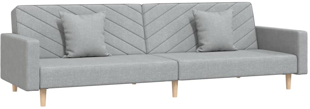 Slaapbank - Uitklapbaar - Slaapstoel - Logeerbed - Zetelbed - Slaapfauteuil - Vouwbed - 2 persoons - Zeer comfortabel - Lichtgrijs