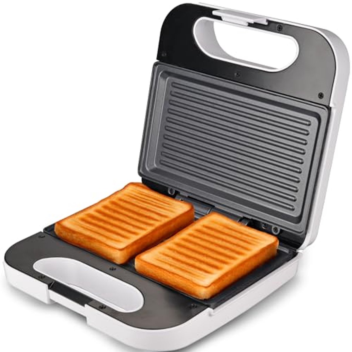 Sandwichmaker met Grill voor 2 Broodjes - Antislip, Anti-aanbaklaag, 750W Vermogen