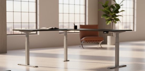 Electric L-Shape Sit-Stand Desk 200x170 cm by - Bol