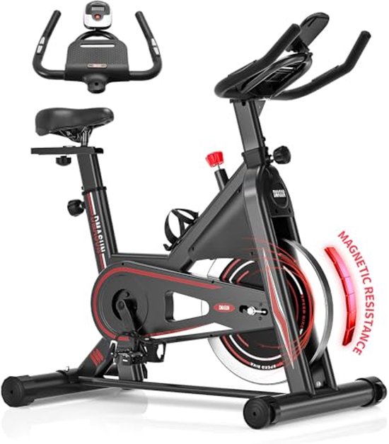 Hometrainer met magnetische weerstand en LCD-monitor voor cardiotraining