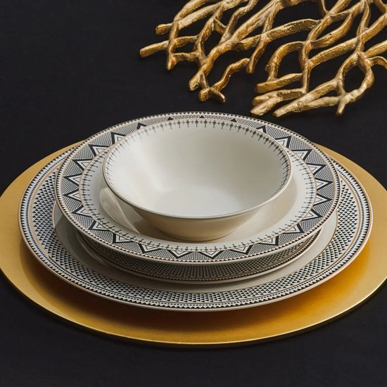 Karaca Globe 24-delig Servies - Porselein Serviesset voor 6 Personen - Compleet Tafelservies — afbeelding 4