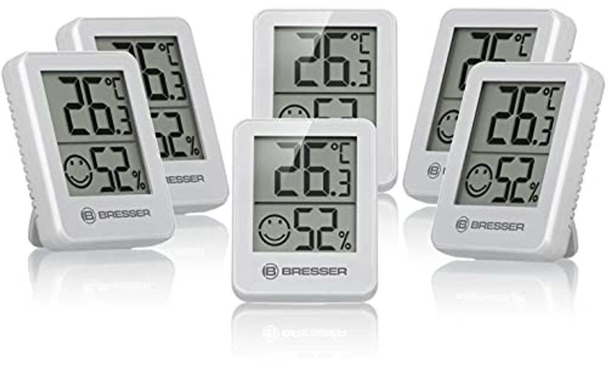 Set van 6 Thermometers en Hygrometers voor Binnenklimaatcontrole