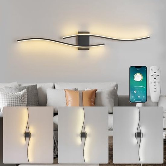 SUCIKORIO LED Lustre Salon Rond, Moderne Suspension Lnaire Salon 88W Lustre Salle à Manger Avec