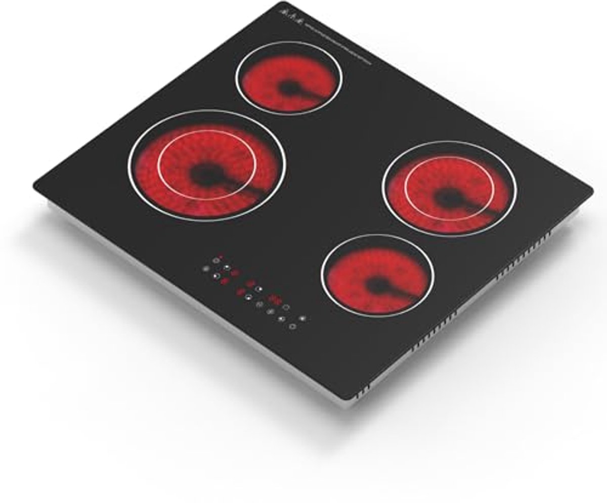 Keramische Kookplaat met 4 Vlammen - Efficiënt en Stijlvol Koken