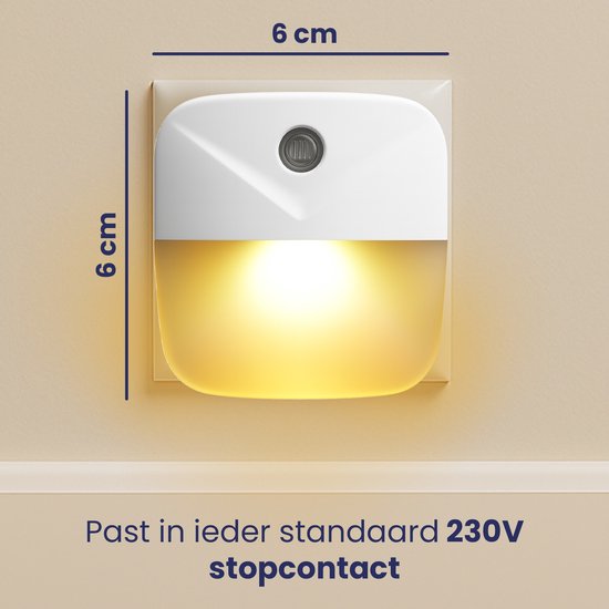 Nachtlampje Stopcontact - Nachtlampje Kinderen - Nachtlampje Baby - Kerstcadeau - Nachtlampje Volwassenen - Dag en Nacht Sensor -Warm Wit Licht - Fienosa — afbeelding 4
