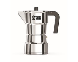 Pezzetti – SOLIDEXPRESS - espressomaker - koffiemaker - 6 kops - aluminium - zilver - INDUCTIE - gas - elektrisch - percolator - moka pot