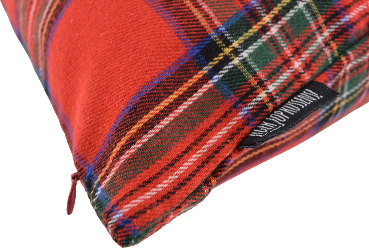 Kerst Classic Tartan Kussenhoes | 45 x 45 cm | Polyester – foto 2