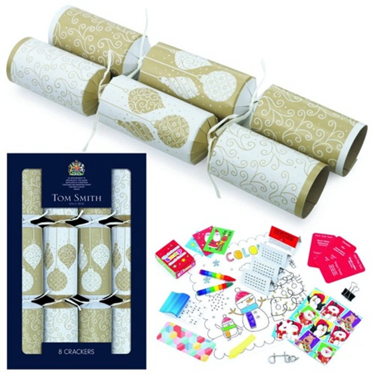Tom Smith Christmas cracker Family gold 8st 12,5 inch