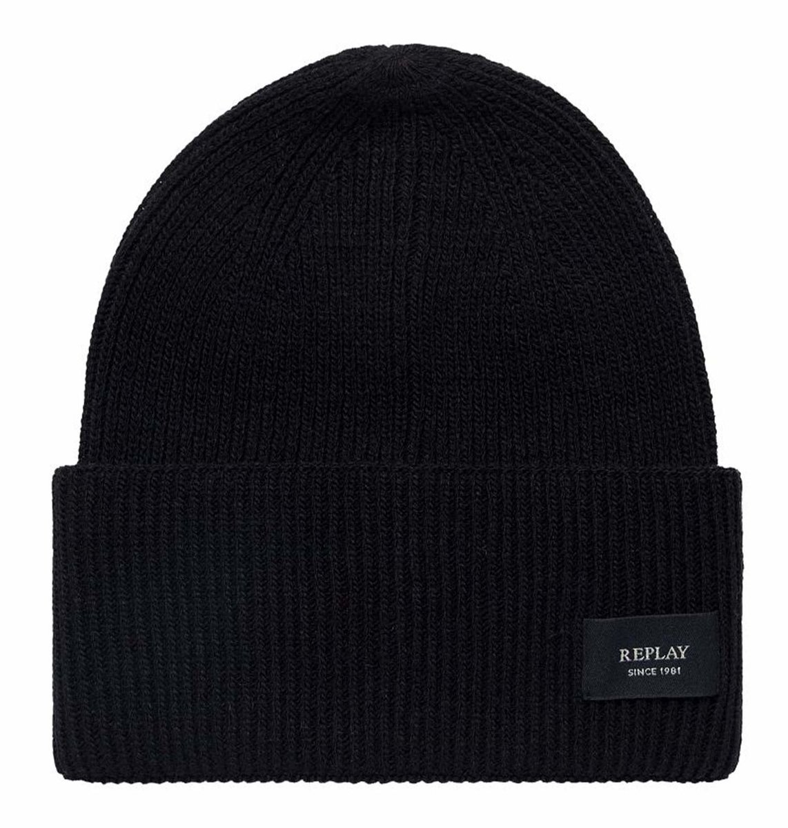 REPLAY muts Beanie Black zwart