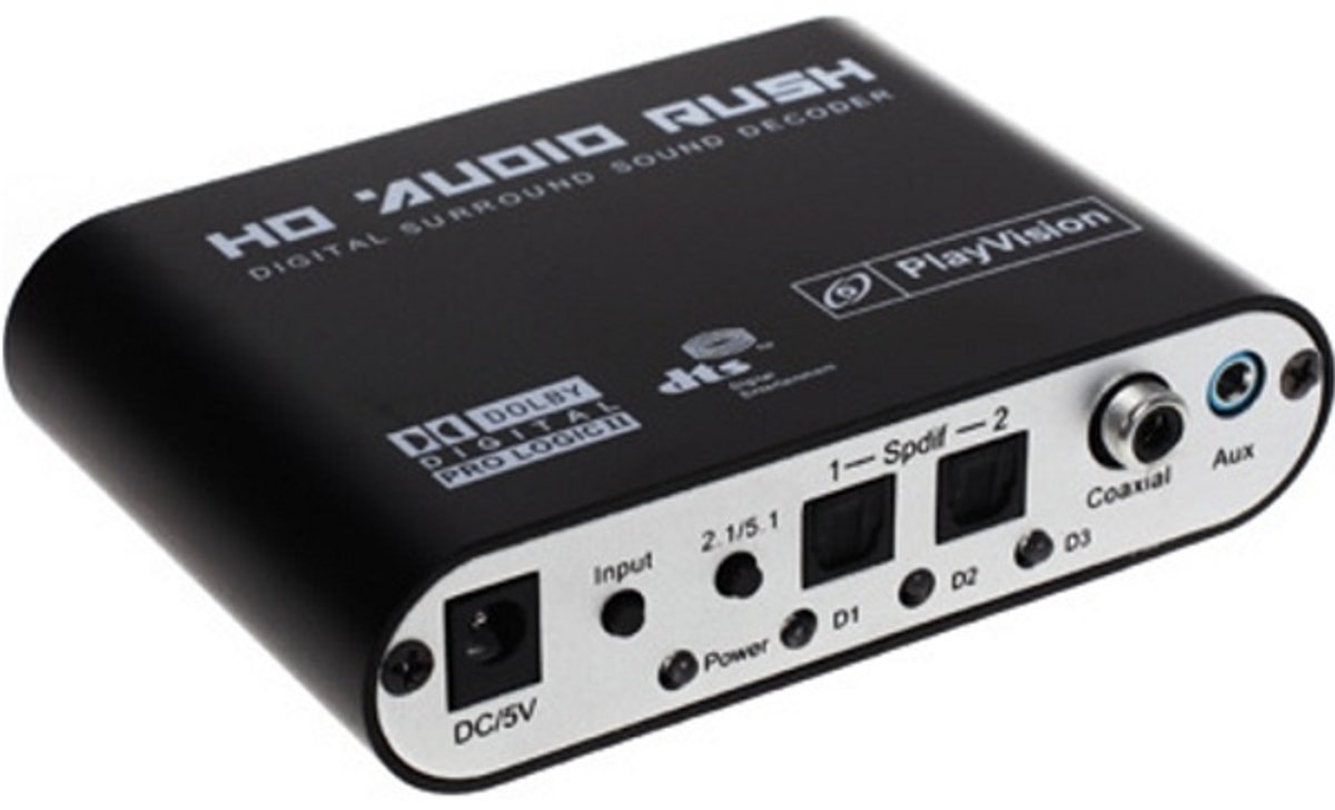Universal Digitaal 5.1 Surround Sound decoder DAC - 4 audio ingangen