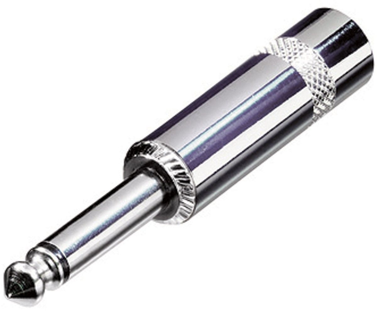 REAN NYS224L 6,35mm Jack (m) connector - metaal - 2-polig / mono