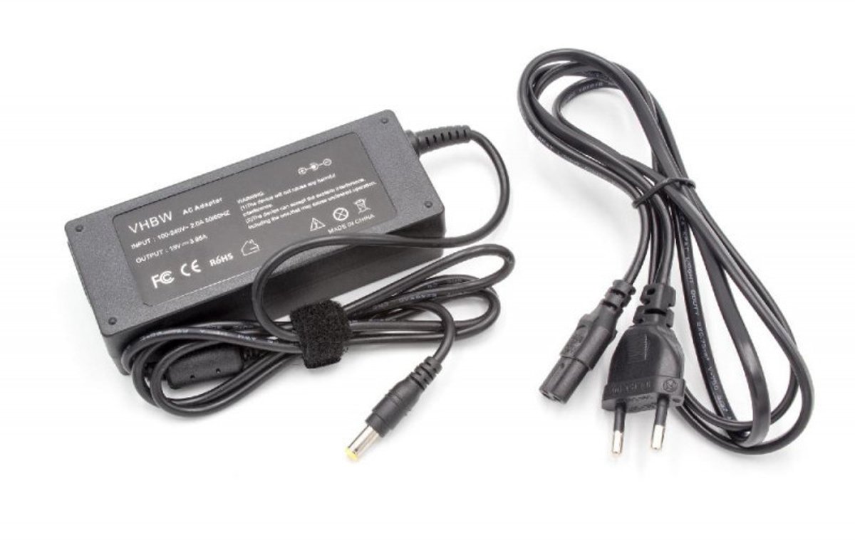 Notebook lader 19V / 3,95A / 75W - 5,5 x 2,5mm voor o.a. Acer, Compaq, Gateway, HP en Toshiba