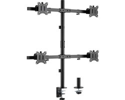 InLine bureaubeugel voor 4 monitoren tot 32 inch | 2x crossbar | full motion