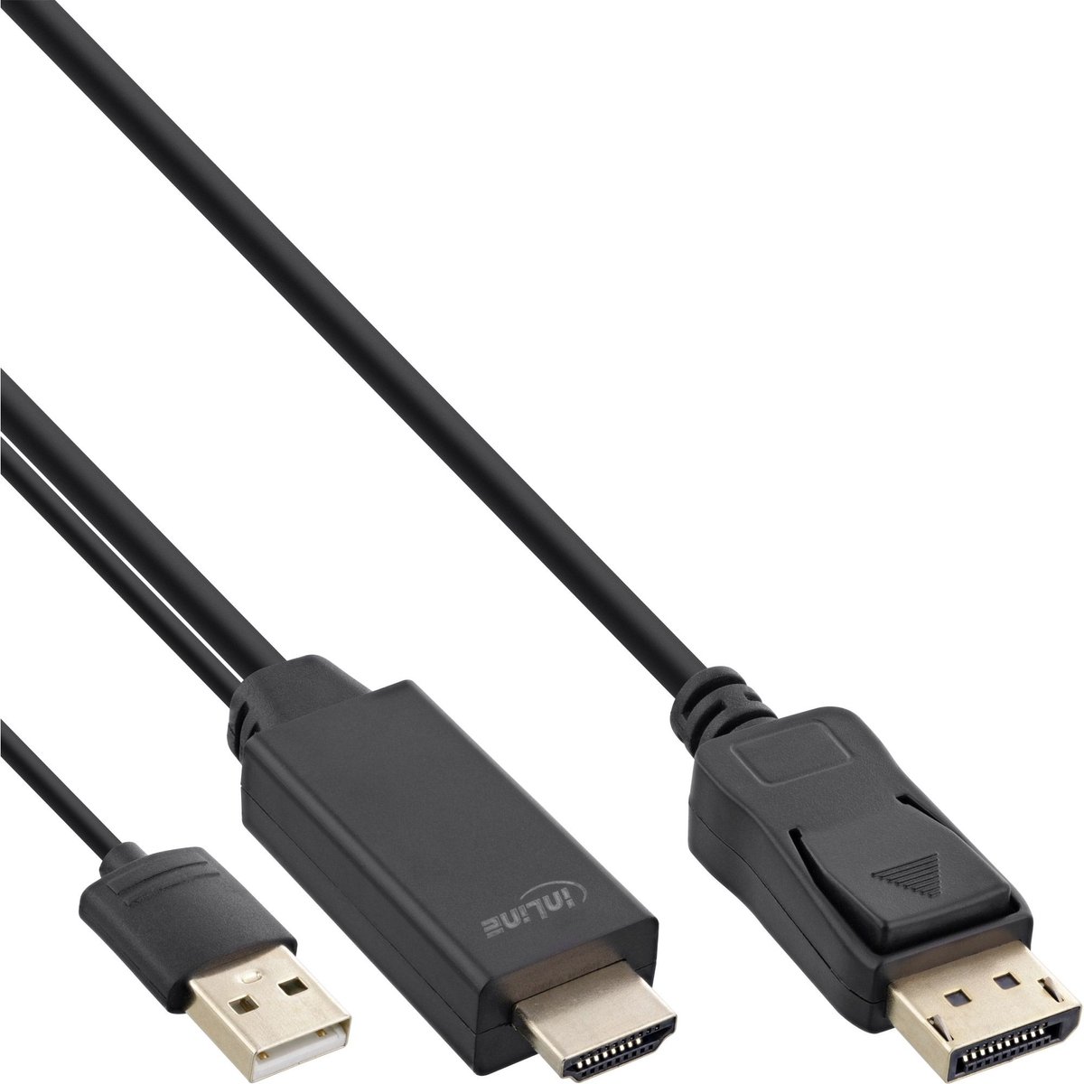 HDMI naar DisplayPort kabel - 4K 30Hz - 3 meter - Zwart