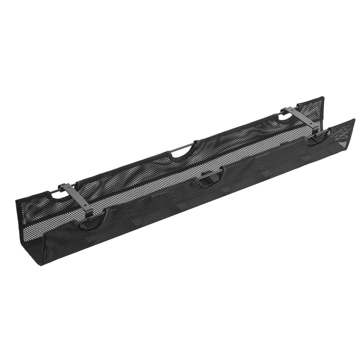 Inline bureau kabelzak met schroefbevestiging | 91 x 8,5cm | zwart