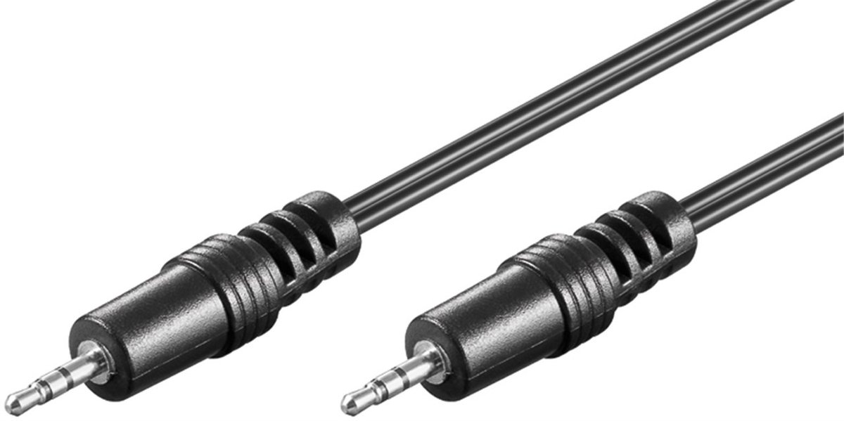 Image of 2,5mm Stereo Jack Kabel - 1,5 meter - Zwart