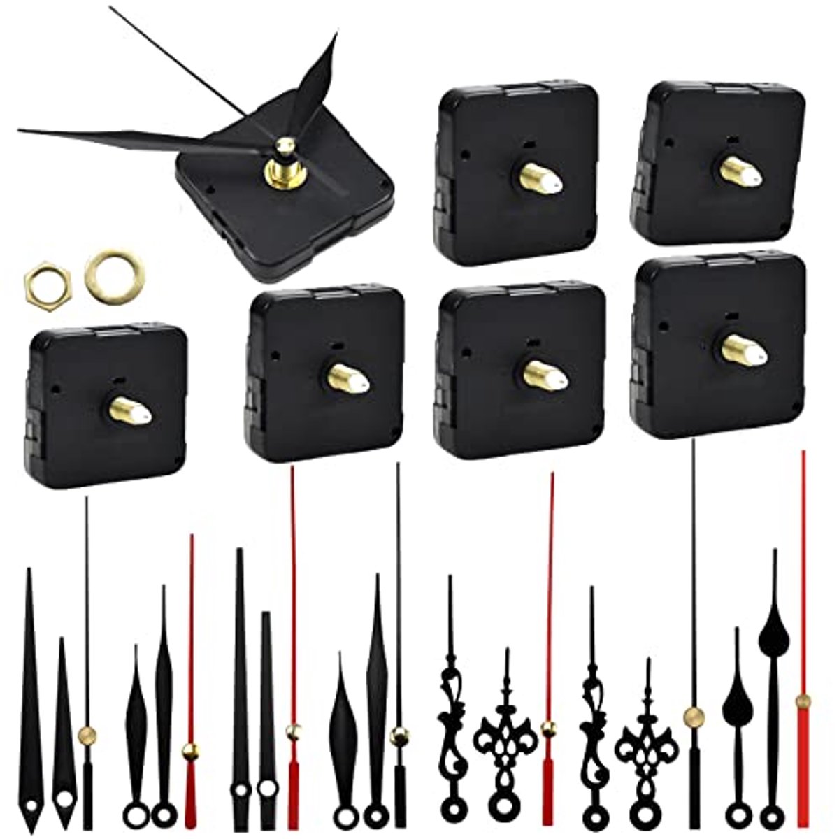 Kwarts Klokmechanisme Set van 7 - Stil, Lange en Korte Boom voor Wandklok en Keuken