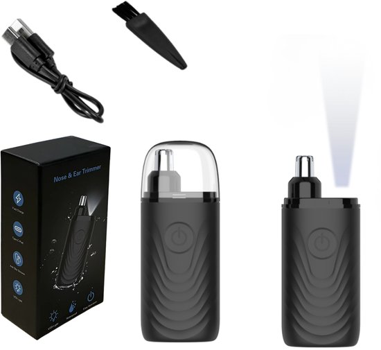SikFits LumeTrim Neustrimmer – Premium Neus- & oortrimmer voor mannen - Met LED-lampje, USB-oplaadbaar & Waterdicht - Pijnloos Trimmen