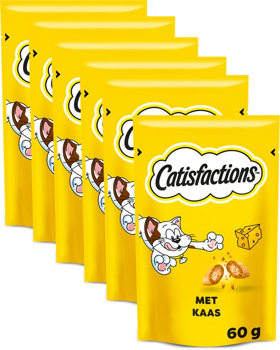 Catisfactions Snacks - Kattensnoepjes - Kaas - 6x60g