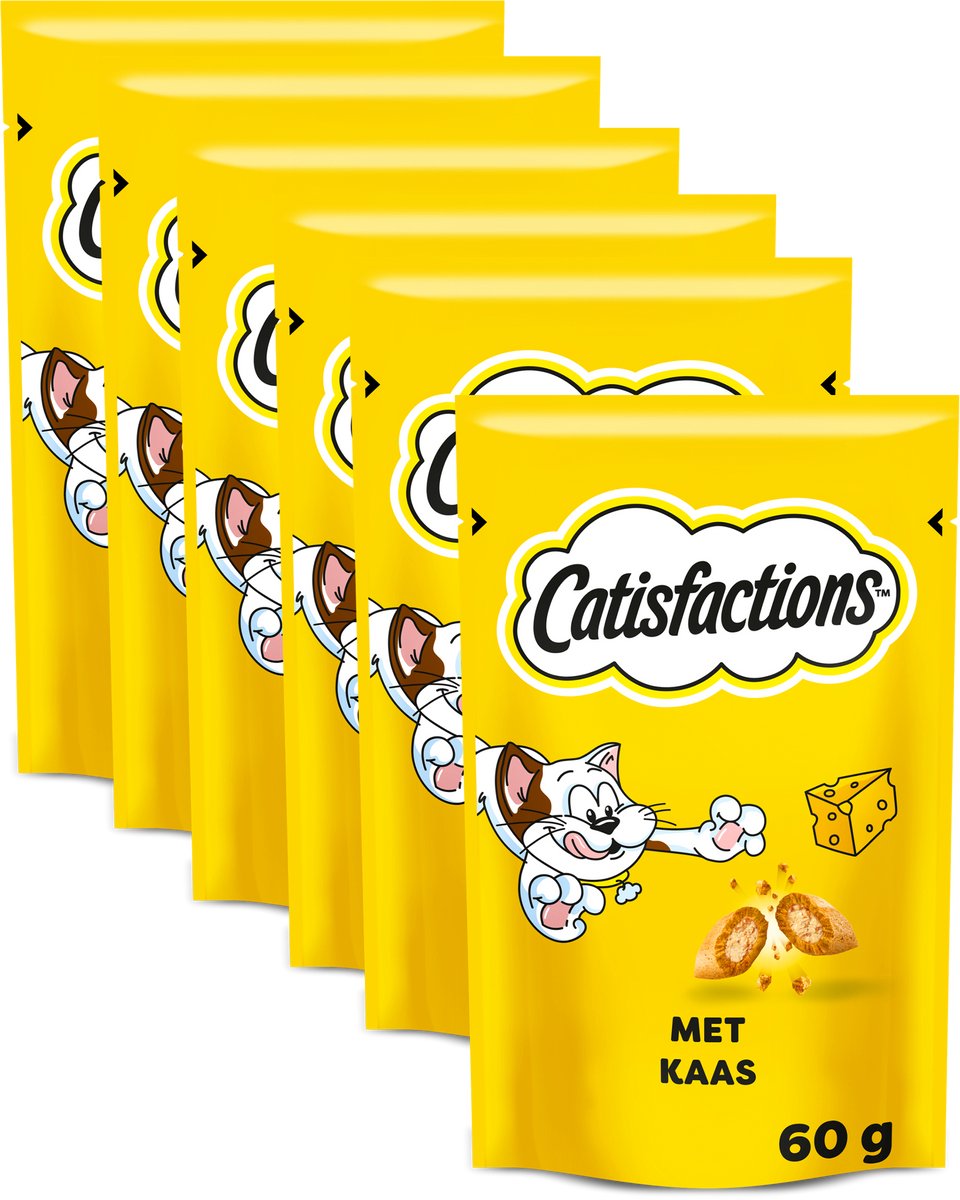 Catisfactions Kattensnack - Kaas - 6 x 60 gr