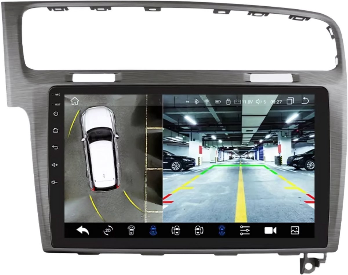 Autoradio bluetooth met camera - Carplay - Voor VW Golf 7 (2013-2017) - Geschikt voor Apple en Android - Stereo - Navigatie - Navigatiesysteem auto