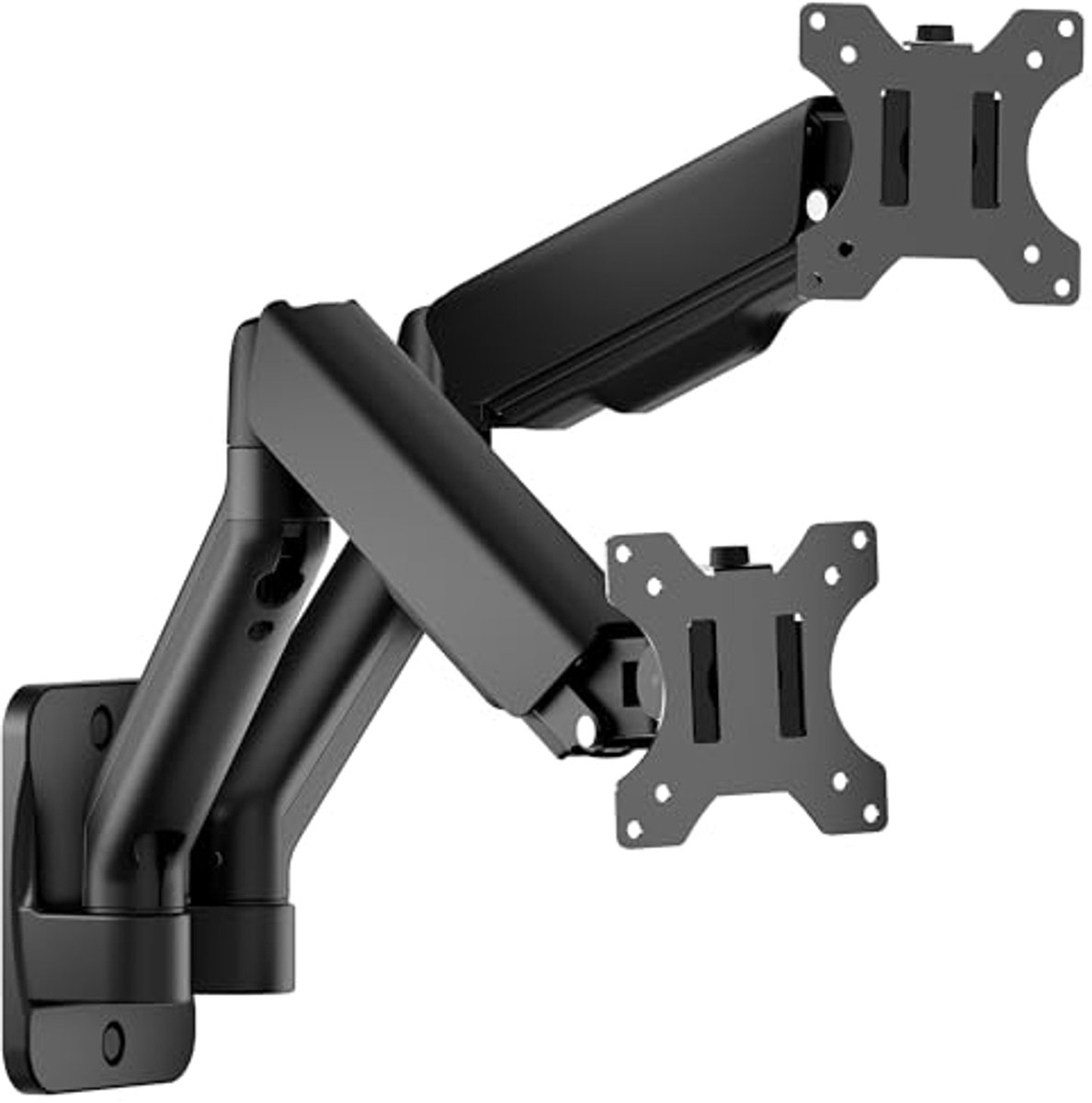 Dubbele Wandmontage Monitorarm voor 17-32 Inch - Zwart