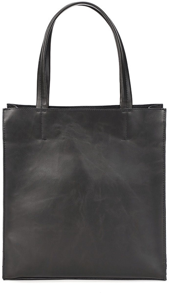Heren laptoptas, businesstas, leren aktetas, elegant leer (PU), geschikt voor 14 inch computer, zwart