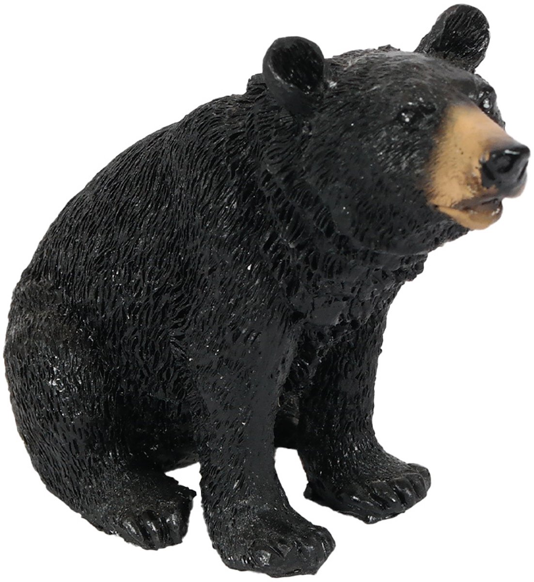 PIA Soft Toys – Zwarte Beer Beeldje – 6 cm – Decoratief Dierenbeeld