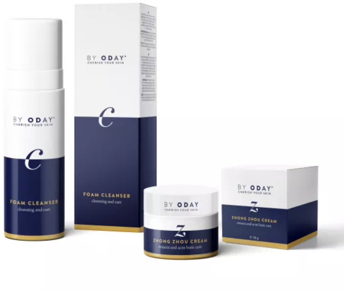 BY ODAY DUO Gezichtscrème en Cleanser - Rosacea & Acne Behandeling - 20gr ZZ creme - 150ml cleanser