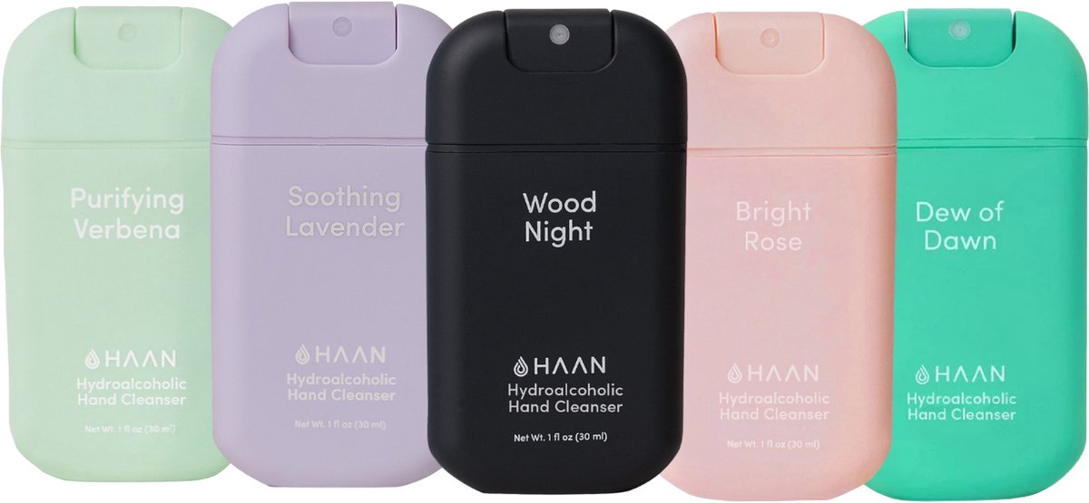 HAAN 5-Pack Mix Handspray Handverzorging Navulbaar 5x 30ml