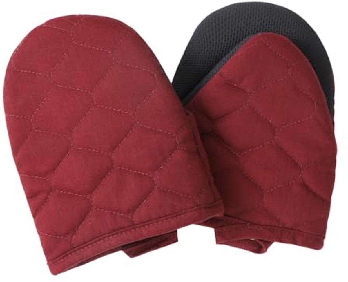 Hittebestendige mini-ovenwanten met antislip grip - 2 stuks