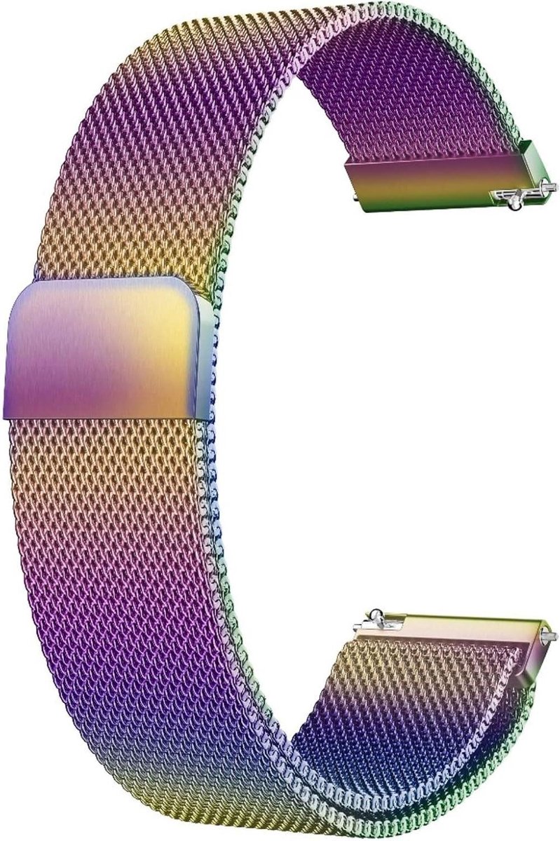 Roestvrij stalen mesh horlogeband - Metaal vervangende armband - Magneetsluiting - Smartwatch snelsluiting - Horloge reserveband - Dames heren 14 mm 16 mm 18 mm 20 mm 22 mm 24 mm