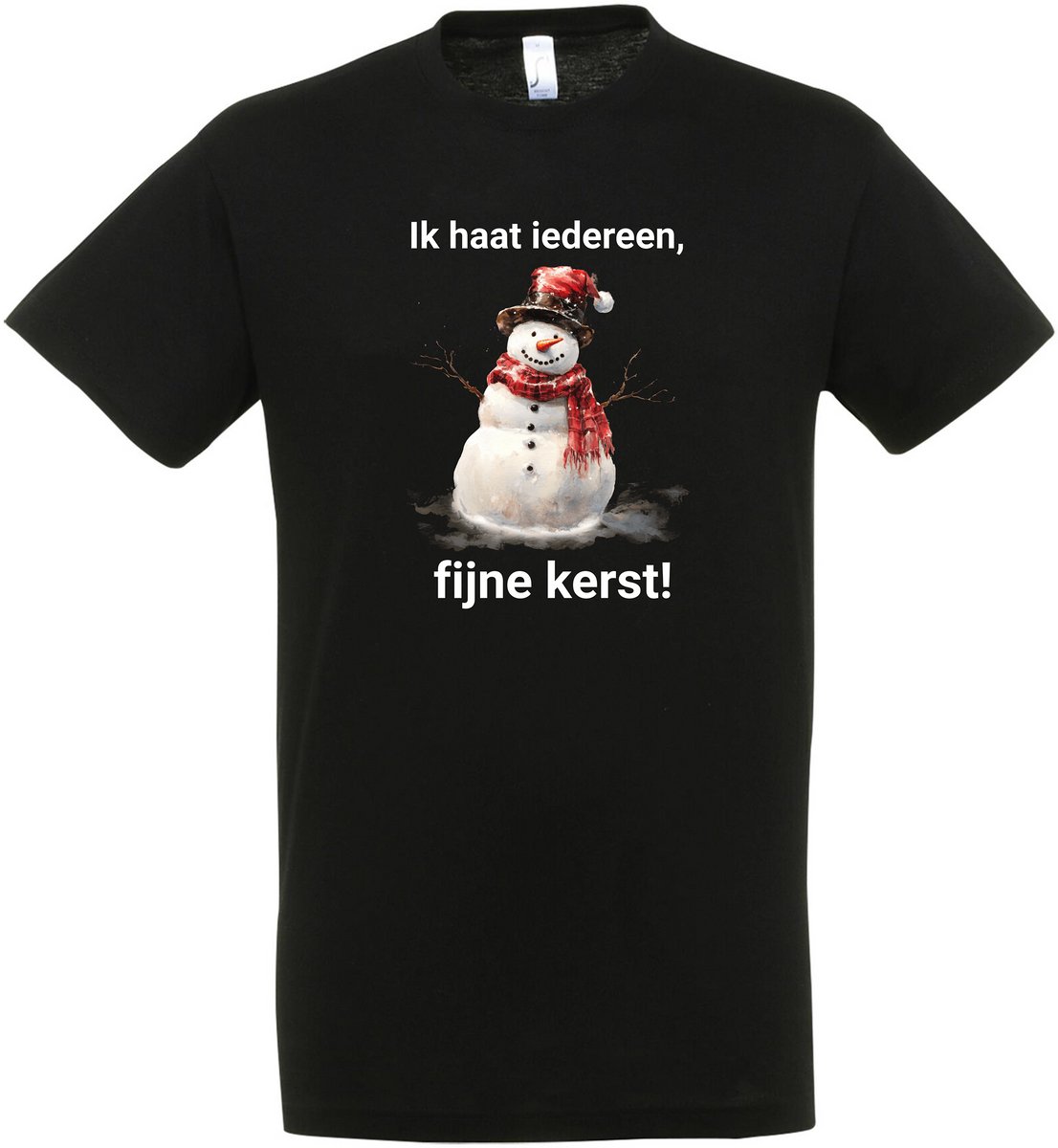 Ik Haat Iedereen, Fijne Kerst! T-shirt - Unisex - Kerst - Christmas - Feestdagen - Kerst T-shirt - Grappig T-shirt - Kerstman - Foute kerst - Maat M