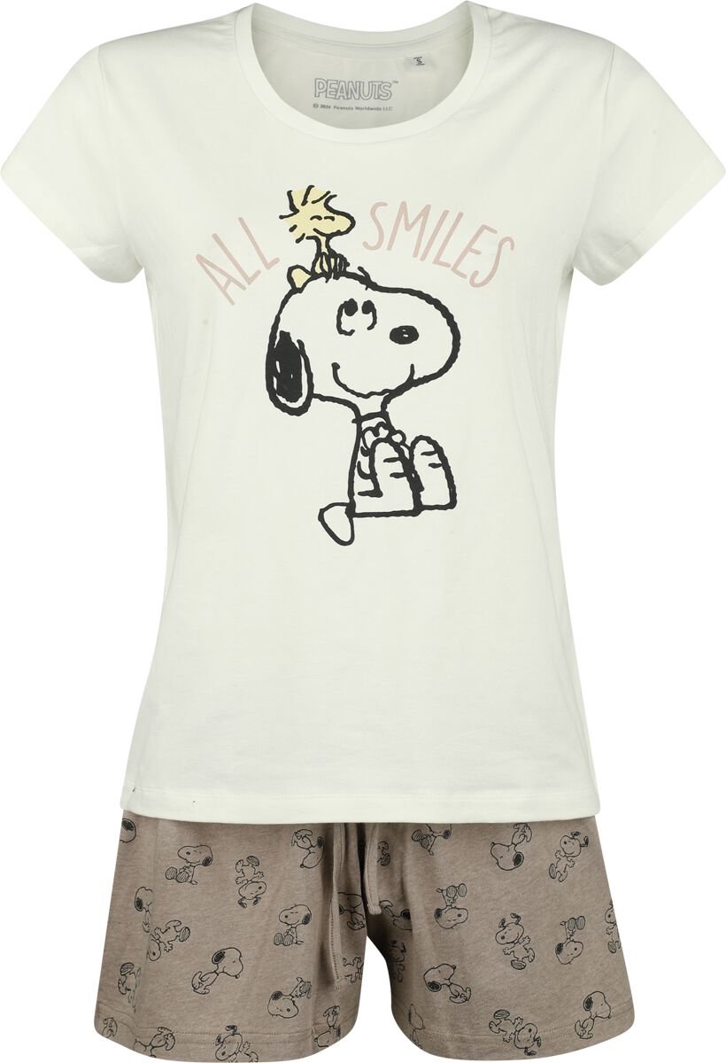 Peanuts Snoopy und Woostock - All Smiles Pyjama meerkleurig Katoen multicolor